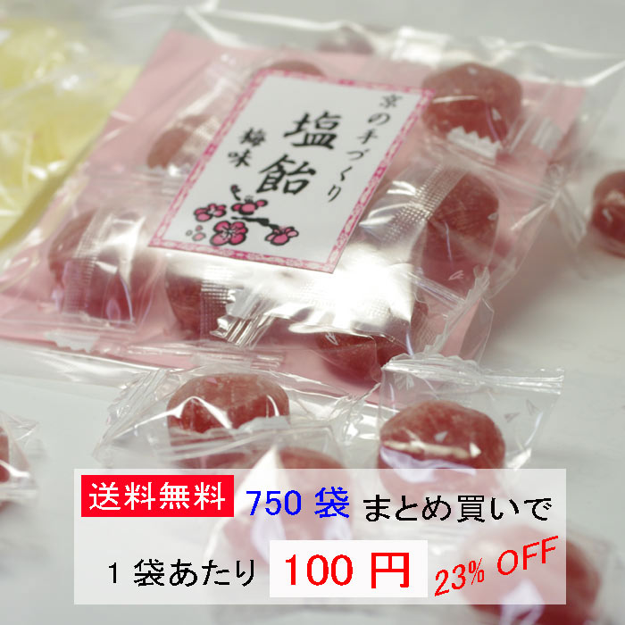 まとめ買い 京の飴ちゃん本舗猛暑炎天下に 配布に最適な小袋タイプ 職場やイベントでの配布に 夏場のイベントの景品にも 大口購入でお得に 塩飴 750袋 塩飴 送料込 あめ キャンディ あめ ミント ガム 業務用 梅味 京のあめ あめ キャンディ