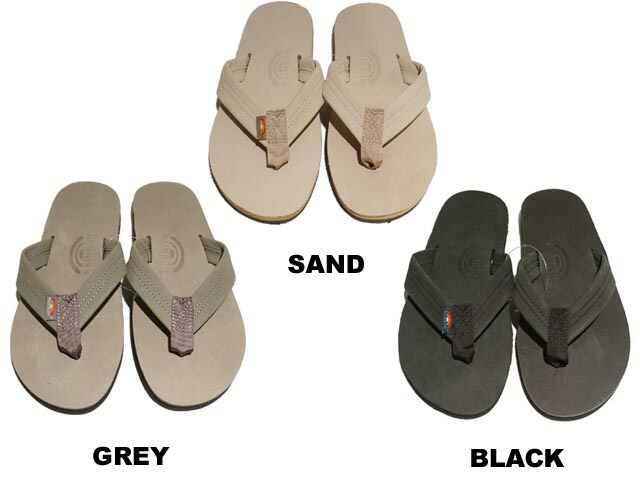 black leather rainbow sandals