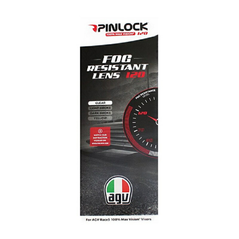 【公式】MAX PINLOCK LENS 120 PISTA GP RR/PISTA GP R/CORSA R - CLEAR ヘルメット用 ピンロック 安心の保証付き AGV(エージーブイ)|Dainese Japan
