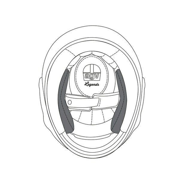 【公式】 CHEEK PADS JIS ASIA FIT 001 S安心の保証付きバイク用 ヘルメット用内装 チークパッド AGV(エージーブイ)