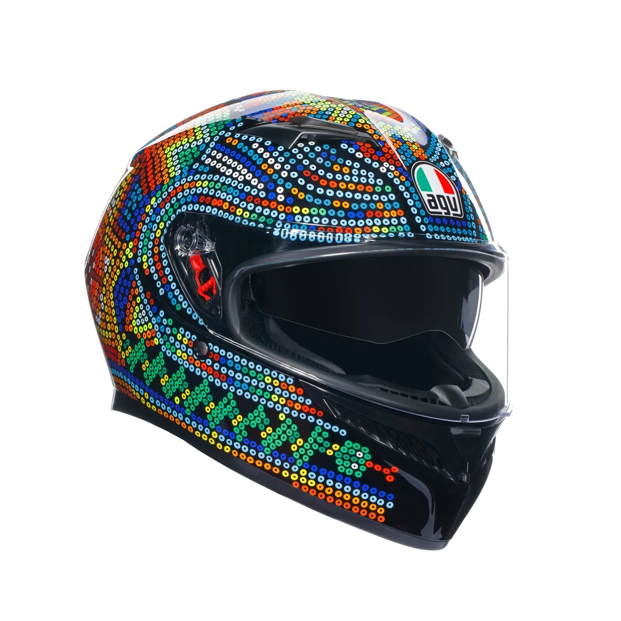 【公式】K3 JIST MPLK Asian Fit 001-ROSSI WINTER TEST 2018　 安心の保証付き バイク用 フルフェイスヘルメット AGV(エージーブイ)
