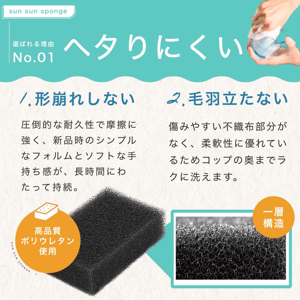 【★TV放送商品★】サンサンスポンジ 4個セット 全9色 キッチンスポンジ 長持ち 洗いやすい 食器 皿洗い 台所 風呂 シンプル さんさんスポンジ 送料無料 まとめ買い おすすめの使い方 3か月ローテーション ギフト 母の日 父の日
