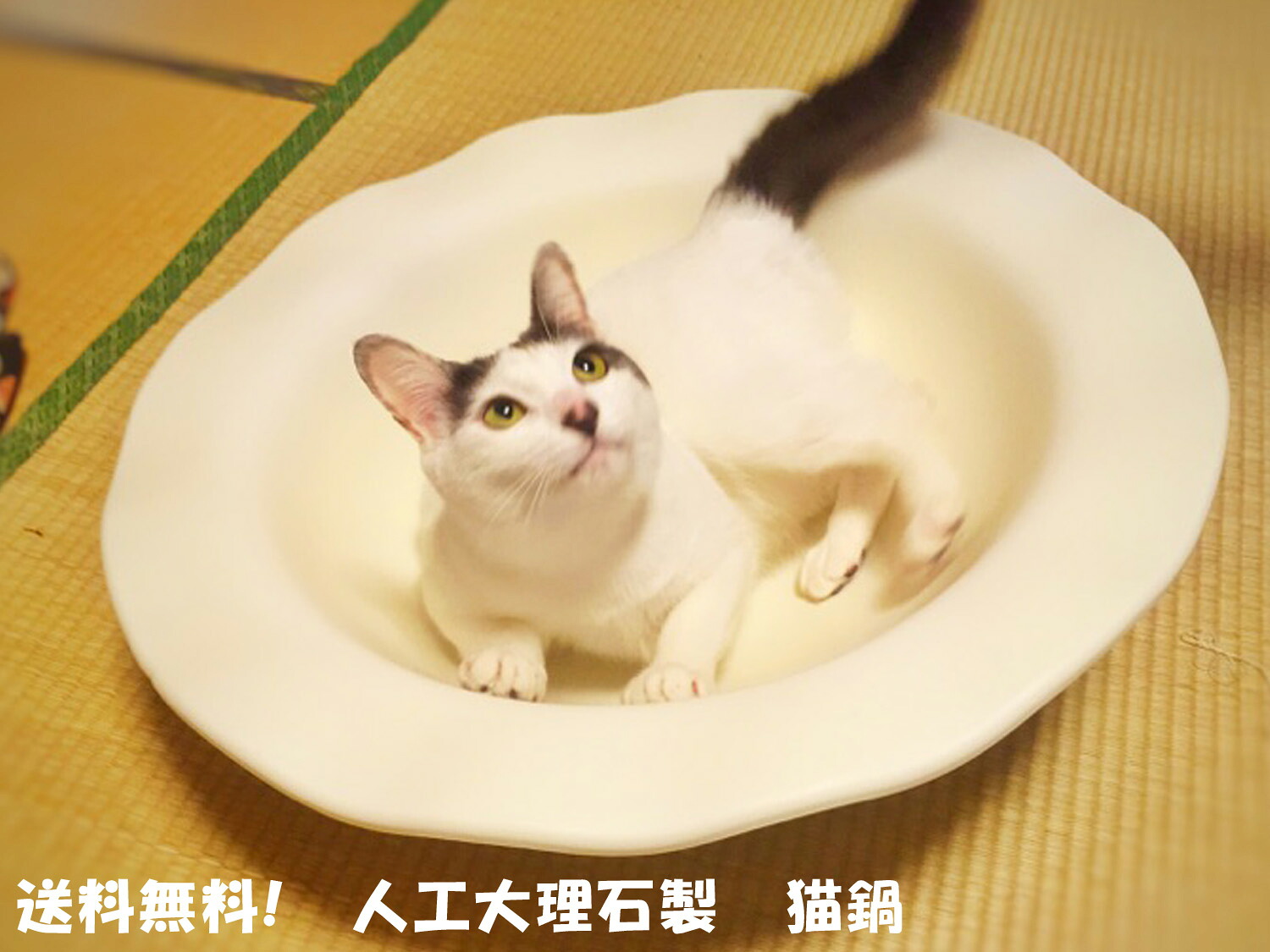 人工大理石製ねこ鍋｜人工大理石インテリアの大日化成