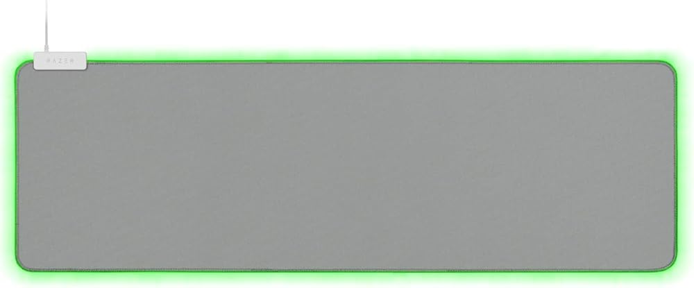 Razer Goliathus エクステンデッドクロママーキュリー、Razer Chroma搭載ゲーミングマウスマット、ホワイト