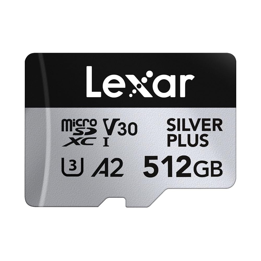 Lexar Silver Plus Micro SD歌留多 512GB  記憶装置歌留多 microSD SDアダプタ付き添い人  microSDXC
