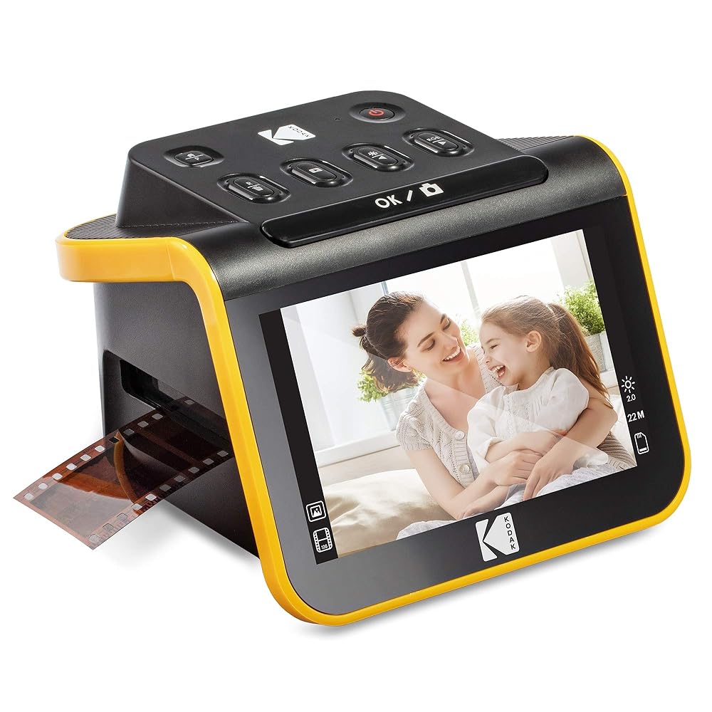 デジタル 写真フィルム スキャナ、写真フィルムおよび横すべり スキャナ、5 in LCD 映写幕付き添い人、色つや \u0026 モノクロームネガ \u0026 横すべり 35粍、126、110 写真フィルムを 22MP JPEG デジタル活動写真に取り替えっこ、黒いこと