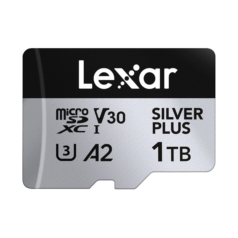 Lexar Silver Plus Micro SD歌留多 1結核症 読み取る機敏さ最大限度205MB/秒 書きとどめる機敏さ150MB/秒 記憶装置歌留多 microSD SDアダプタ付き添い人 UHS-I A2 U3 V30 Class10 4K UHD microSDXC