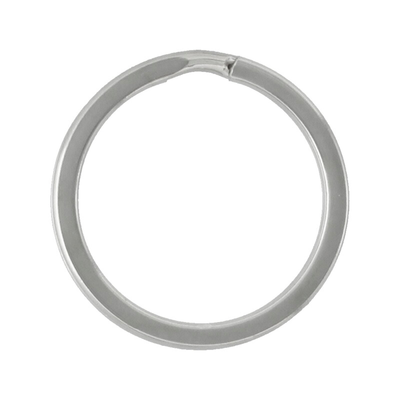 二重リング パーツ 平角押し 3NF 鉄製 2.0×内25mm 直径30mm 平押し ニッケル シルバー 10個/50個/100個/500個/1000個 大王製作所 キーリング 手芸 コイルパーツ 金具