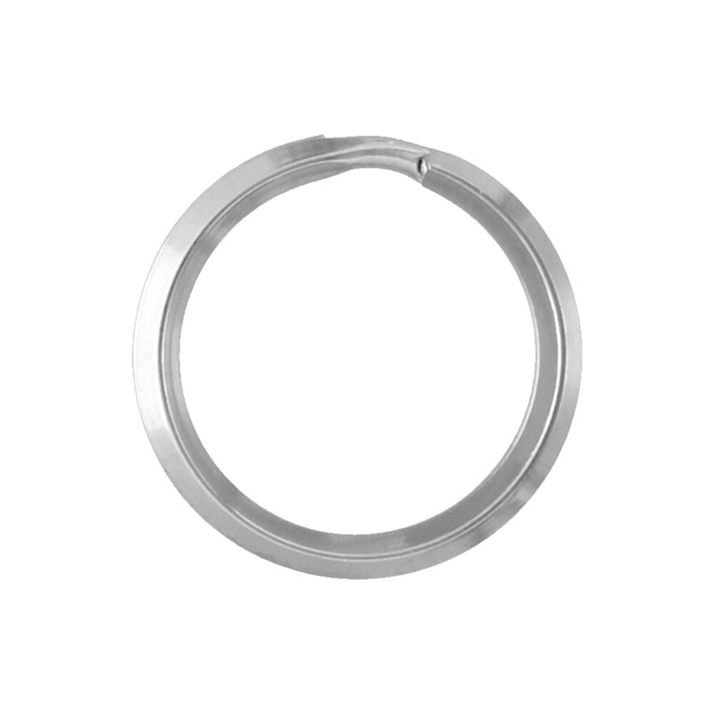 二重リング パーツ 三角押し 1N 鉄製 1.8×内21mm 直径25mm ニッケル シルバー10個/50個/100個/500個/1000個 大王製作所 キーリング 手芸 コイルパーツ 金具