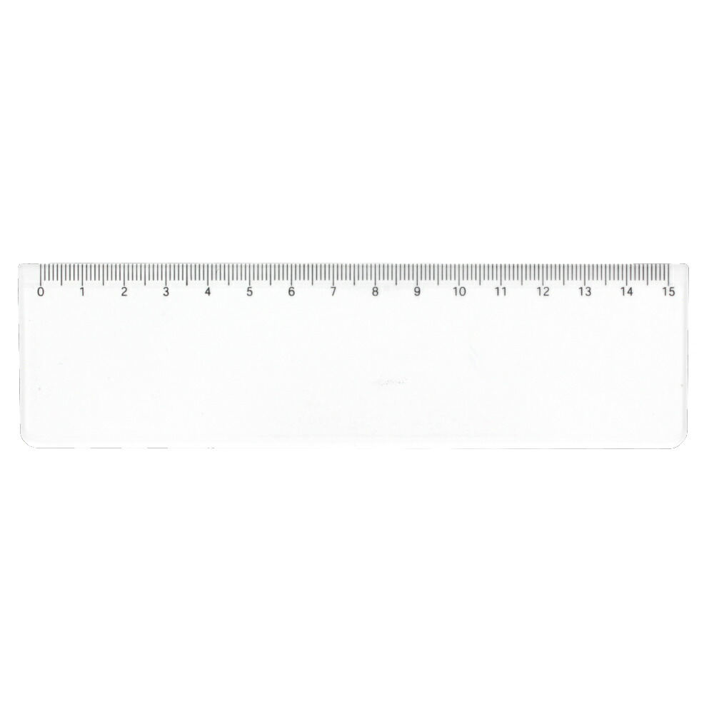 定規 アクリル 15cm 直定規 目盛り付き クリア 透明 無地 UV印刷対応 1個/10個/50個/100個