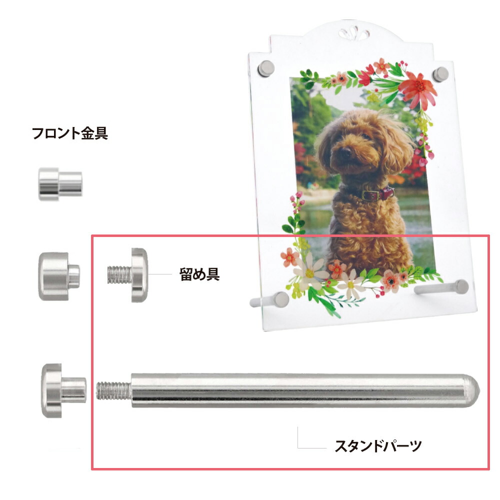 フォトスタンドパーツ 裏側 スタンド＆留め具 オスパーツ ニッケル 10個/50個/100個 大王製作所｜大王製作所 店
