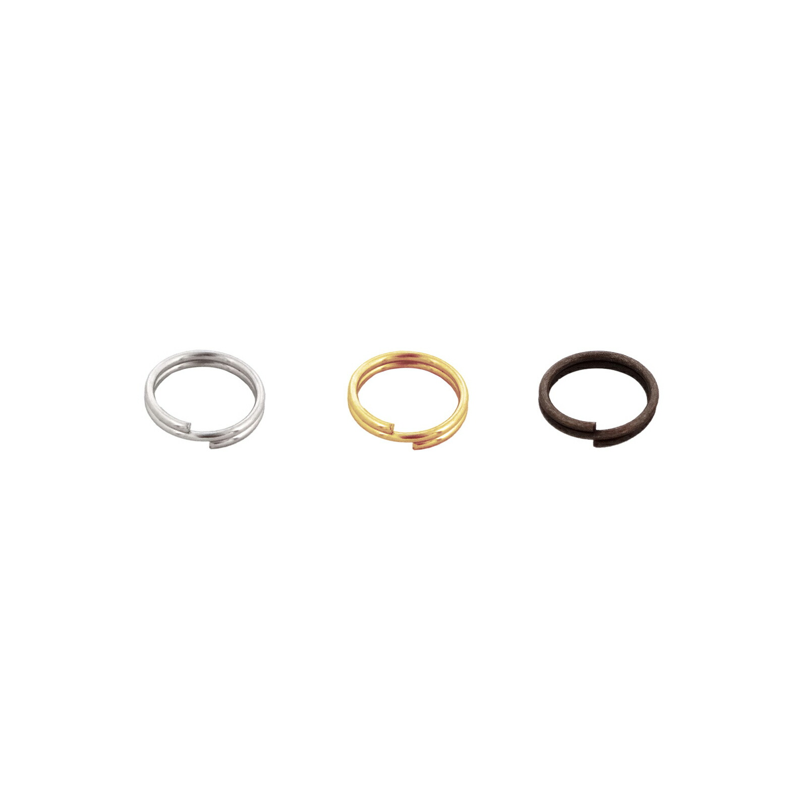 二重リング パーツ 巻き放し 鉄製 IR0.6×内6mm 直径7.2mm 100個/500個/1000個 大王製作所 手芸 コイルパーツ 金具