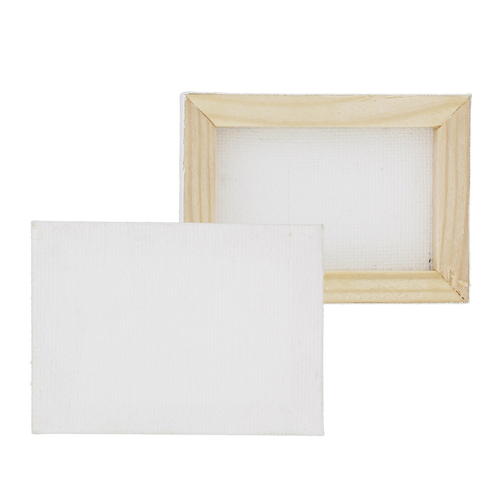 ミニキャンバス 50×70mm 無地 1個/10個/50個/100個ミニチュア 絵画 UVプリント対応 白