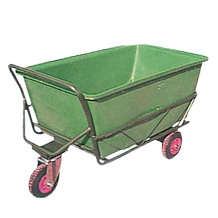 運搬車 【 ポリ製三輪車Ｂ型 250リットル 】水抜栓付 250L ポリ製 三輪車 ３輪車 ネコ車 飼料運搬車 畜産用品 車輪付き 荷車 キャリー 運搬 鉄製 農業 農作業 家庭菜園 ガーデニング 土運び 業務用 北村工業