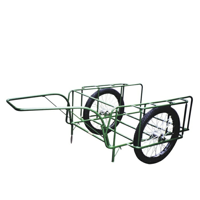 リヤカー 【 袖付リヤカー 】二輪車 国産 ２輪車 鉄製 飼料運搬車 畜産用品 車輪付き 荷車 キャリー 運搬 鉄製 農業 農作業 家庭菜園 ガーデニング 土運び 業務用 北村工業｜デーリィマン　店