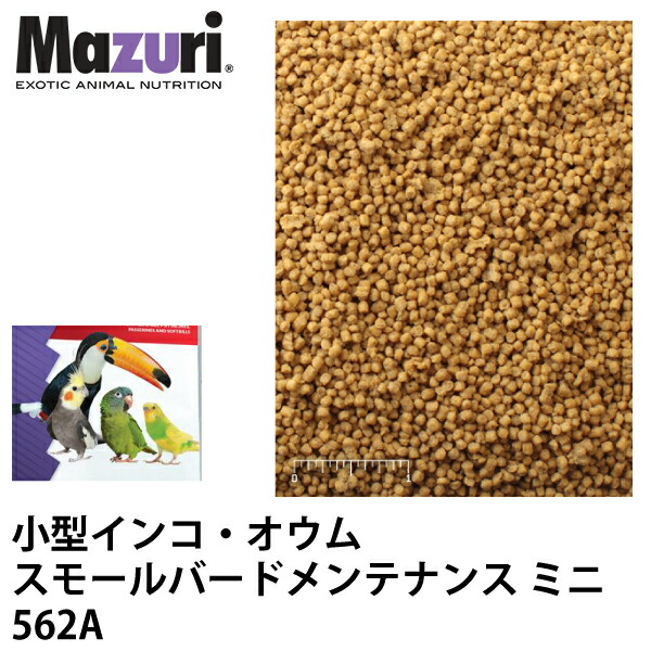 Mazuri マズリ 小型インコ・オウム スモールバードメンテナンス ミニ 562A フード 11.3kg 小鳥 ペレット エサ