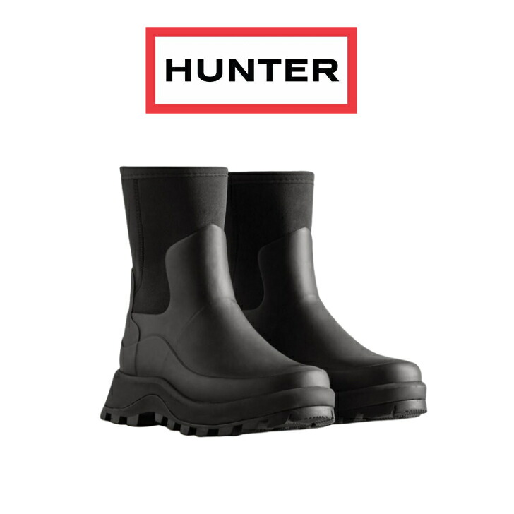楽天市場】HUNTER ハンターナイロン 切り替え ミドルブーツ “W