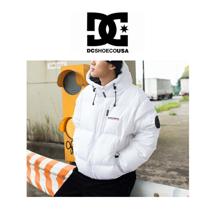 DC ホワイト ダウンジャケット M DC SHOES ダウンジャケット ダウン 23 DOWN HOODED JACKE/DC撥水