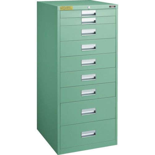 トラスコ中山 【個人宅不可】 TRUSCO LVE型キャビネット 500&times;550&times;H1100 引出9段 LVE-1108 [1-252-3779]｜ＤＡＩＳＨＩＮ工具箱　店