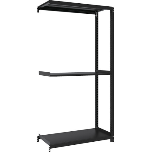 トラスコ中山 【別途送料】 TRUSCO スチールラック M1型ボルトレス軽量棚900X420XH1800 3段 連結 サテンブラック M1-6343B-SB [1-361-9840]｜ＤＡＩＳＨＩＮ工具箱　店
