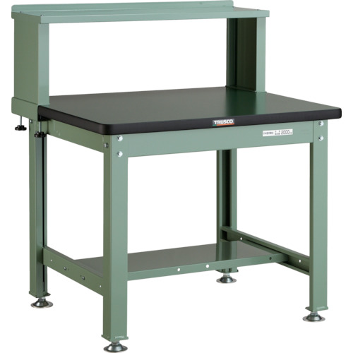 トラスコ中山 【個人宅不可】 TRUSCO 中荷重作業台（2000kg）DW型 900X750XH1044（全高） 上棚付 グリーン色 RDW-900YURB [1-467-2640]｜ＤＡＩＳＨＩＮ工具箱　店