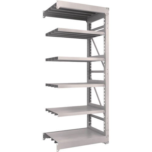 トラスコ中山 【個人宅不可】 TRUSCO スチールラック M10型重量棚 1800X900XH1500 6段 連結 ネオグレー M105696B [1-536-1092]｜ＤＡＩＳＨＩＮ工具箱　店
