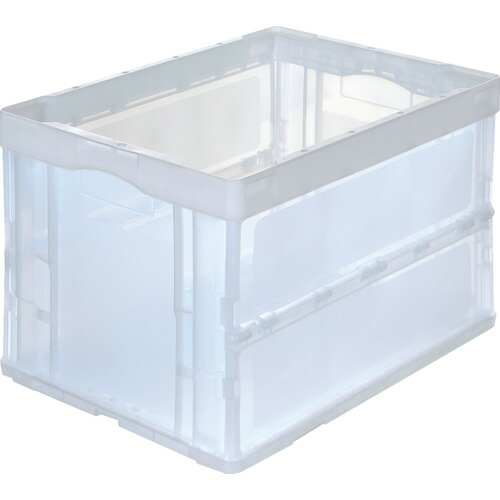 楽天市場】トラスコ TRUSCO オリコン 折りたたみコンテナ50L 透明 (1個