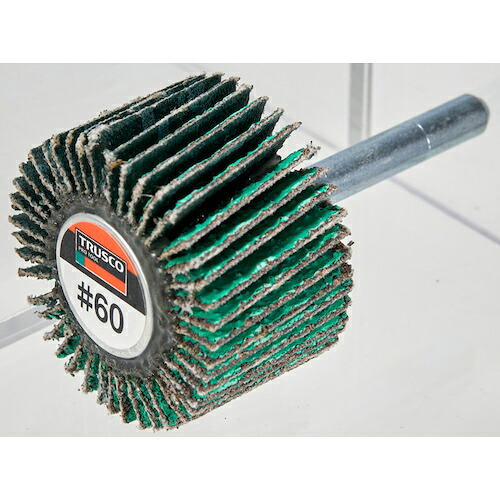 トラスコ中山 TRUSCO 超研削フラップホイール 外径80X幅25X軸径6 #Z40 5個入 HF8025Z-40 [1-484-7016]