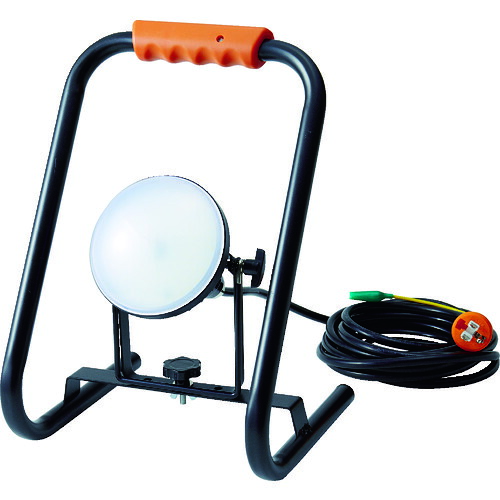 トラスコ中山 TRUSCO LED投光器 DELKURO スタンドタイプ 20W 10m アース付 2芯3芯両用タイプ RTLE-210EP-S [1-114-5831]｜ＤＡＩＳＨＩＮ工具箱　店