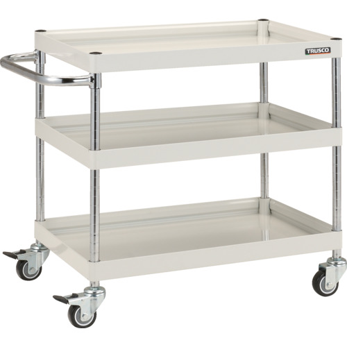 トラスコ中山 TRUSCO ツールワゴン ファルコンワゴン 750&times;500 ウレタン車輪 ホワイト FAW-773U-W｜ＤＡＩＳＨＩＮ工具箱　店