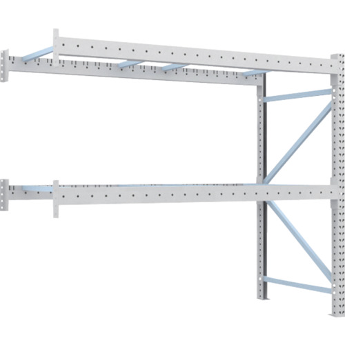 トラスコ中山 【別途送料】 【個人宅不可】 TRUSCO 重量パレットラック1トン2500&times;1000&times;H2000 2段 連結 1D-20B25-10-2B [1-459-1429]｜ＤＡＩＳＨＩＮ工具箱　店