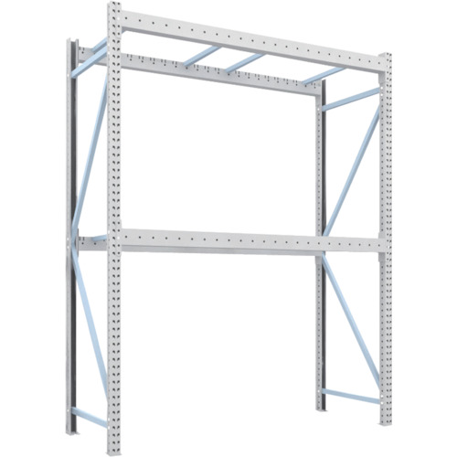 トラスコ中山 【別途送料】 【個人宅不可】 TRUSCO パレットラック1トン2300X900XH3000 2段 単体 1D-30B23-09-2 [1-459-1577]｜ＤＡＩＳＨＩＮ工具箱　店