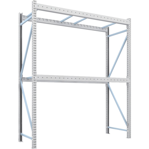 トラスコ中山 【別途送料】 【個人宅不可】 TRUSCO パレットラック2トン用2500X900XH3000 2段 単体 2D-30B25-09-2 [1-459-2115]｜ＤＡＩＳＨＩＮ工具箱　店