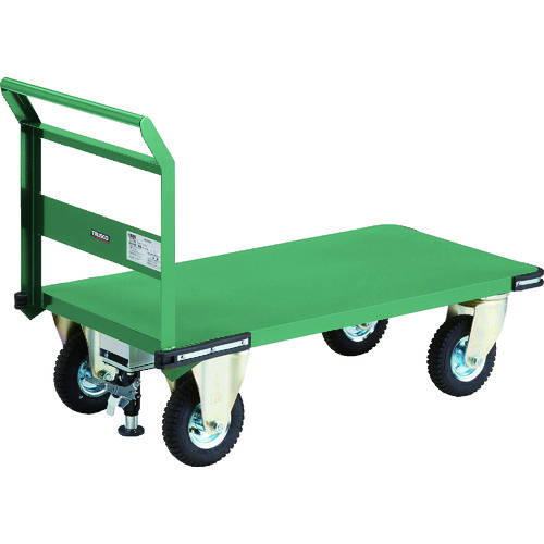 トラスコ中山 【個人宅不可】 TRUSCO 鋼鉄製運搬車 1200X600 空気入タイヤ Lストッパー付 PH-2L-ARSS [1-149-5861]｜ＤＡＩＳＨＩＮ工具箱　店