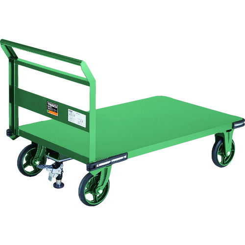 トラスコ中山 【個人宅不可】 TRUSCO 鋼鉄製運搬車 1200X750 ハンドル側自在車 鋳物車輪 Lストッパー付 OH-1RSS [1-768-0708]｜ＤＡＩＳＨＩＮ工具箱　店