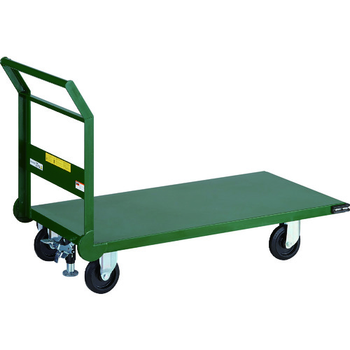 トラスコ中山 【個人宅不可】 TRUSCO 鋼鉄製運搬車 1200X600 Φ150エアキャスター Lストッパー付 SH-2LNACSS [1-772-6392]｜ＤＡＩＳＨＩＮ工具箱　店