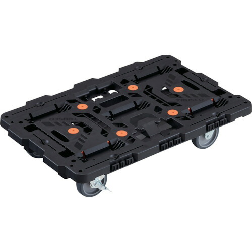 トラスコ中山 TRUSCO 連結式樹脂製平台車 ビートル 700X450 自在3輪 内2輪ストッパー付 BT700J3S2-E100 [1-236-0483]