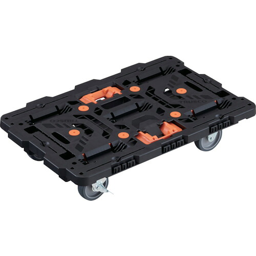 トラスコ中山 TRUSCO 連結式樹脂製平台車 ビートル 700X450 自在3輪 内2輪ストッパー付 とめたろう付 BT700J3S2-E100T [1-236-0500] 5,546円