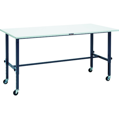 トラスコ中山 【個人宅不可】 TRUSCO 軽荷重作業台高さ調節式（80kg）AEM型 1800X900XH719～1019 75キャスター付 ダークグレー色 SAEM-1809C75 DG [1-868-8771]