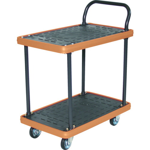 トラスコ中山 【個人宅不可】 TRUSCO MKP樹脂製台車 2段式 716&times;436 MKP-154 [1-489-2615]｜ＤＡＩＳＨＩＮ工具箱　店
