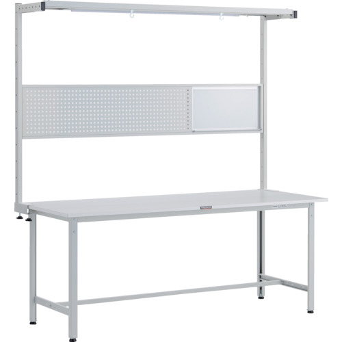 トラスコ中山 【個人宅不可】 TRUSCO 軽荷重作業台（300kg）AE型 1800X600XH1948（全高） ツールハンガーフルセット付 ホワイト色 RAE-1860THFS W [1-248-6854]｜ＤＡＩＳＨＩＮ工具箱　店