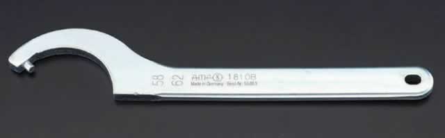 エスコ ESCO 【個人宅不可】 135-145mm フックレンチ（ピン型 メッキ付） EA613XM-15 [2-0826250]