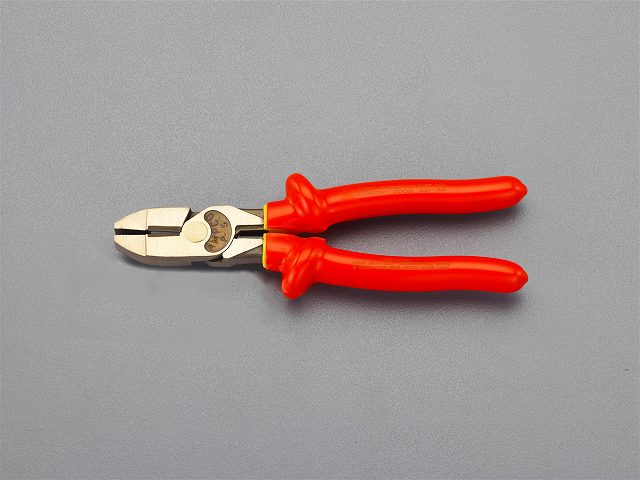 エスコ ESCO 【個人宅不可】 225mm 電工ペンチ（絶縁・防爆） EA642ZA-4 [2-5903126]