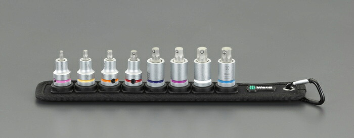 エスコ ESCO 【個人宅不可】 3/8&rdquo;DR/8点［Hex-Plus］ビットソケットセット（ホールド付） EA617AK-802 [2-1179017]｜ＤＡＩＳＨＩＮ工具箱　店
