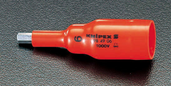 エスコ ESCO 【個人宅不可】 3/8”DRx 8mm ［INHEX］ビットソケット（絶縁） EA640LK-8 [2-1046722]