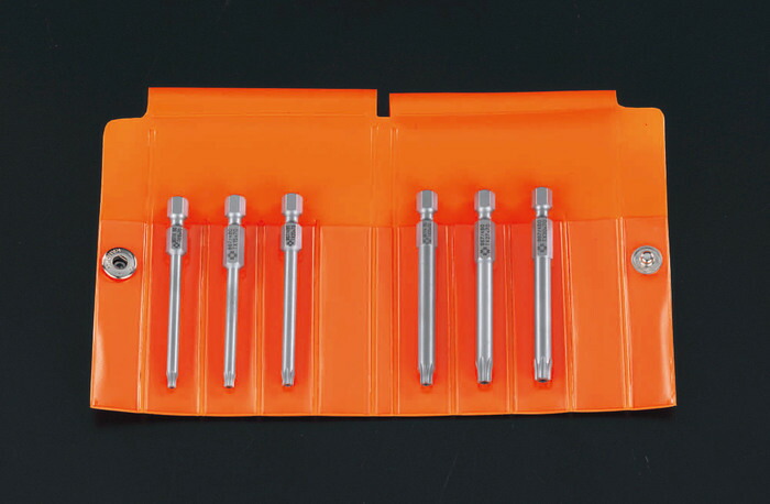 エスコ ESCO 【個人宅不可】 6本組/T10-T30 ［Bore Torx］ドライバービット EA611GV [2-1245149]｜ＤＡＩＳＨＩＮ工具箱　店