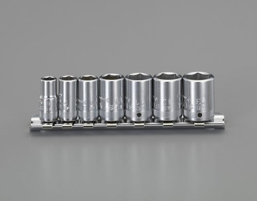 エスコ ESCO 【個人宅不可】 1/4&rdquo;DR ソケットセット EA617XC [2-5490565]｜ＤＡＩＳＨＩＮ工具箱　店