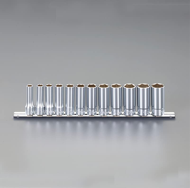 エスコ ESCO 【個人宅不可】 3/8”DR/8-19mm ディープソケットセット EA618BP [2-0893979]