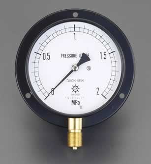 エスコ ESCO 【個人宅不可】 G 3/8”/100mm/ 0-10MPa つば付圧力計 EA729DH-100 [2-0631557]