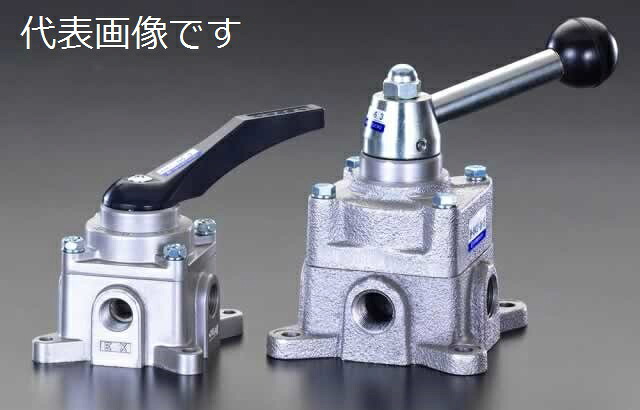 エスコ ESCO 【個人宅不可】 Rc 3/8&rdquo; 四方向手動切替バルブ EA153EA-3 [2-0453890]｜ＤＡＩＳＨＩＮ工具箱　店